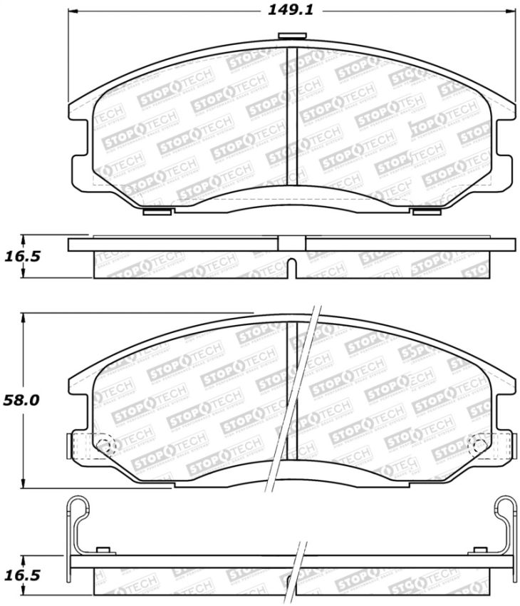 Stoptech 305.08640 Street Select Brake Pads