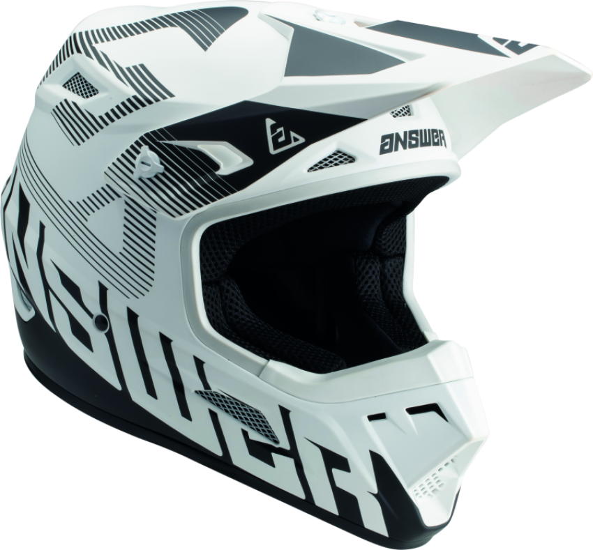 Answer 447755 AR1 V2 Bold Helmet White/Black Youth - Medium