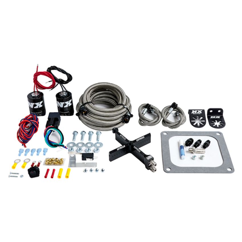 Nitrous Express 63071-00 4500 Covert Crossbar Plate System, Stage 6 50-300Hp (No Bottle)