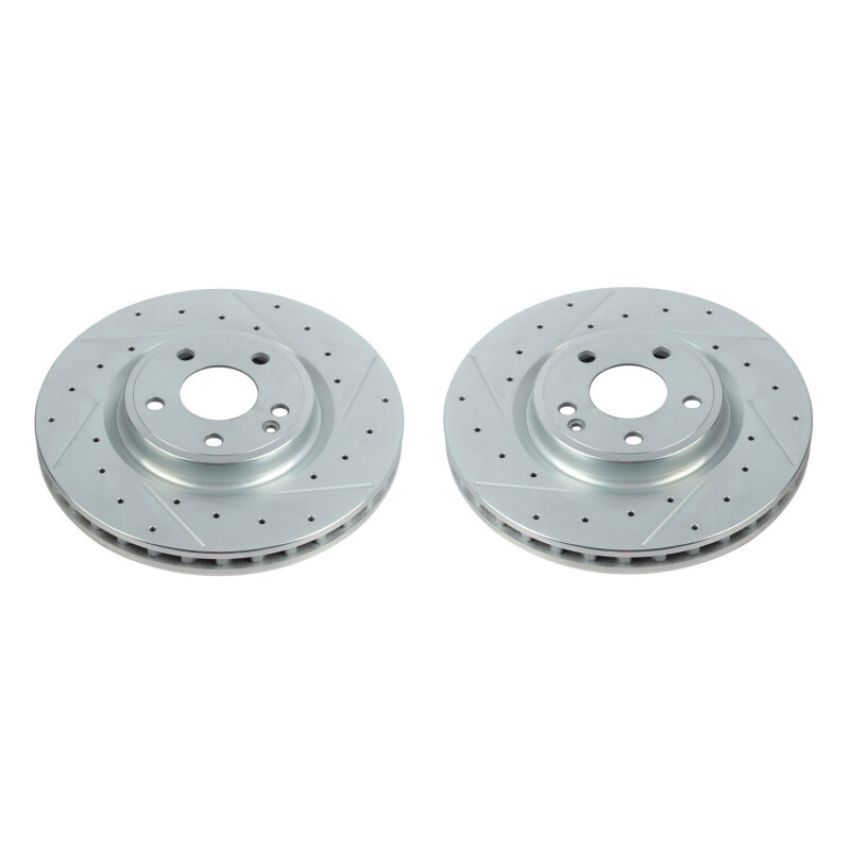 PowerStop EBR1487XPR PowerStop Evolution Performance Drilled, Slotted & Plated Brake Rotor Pair
