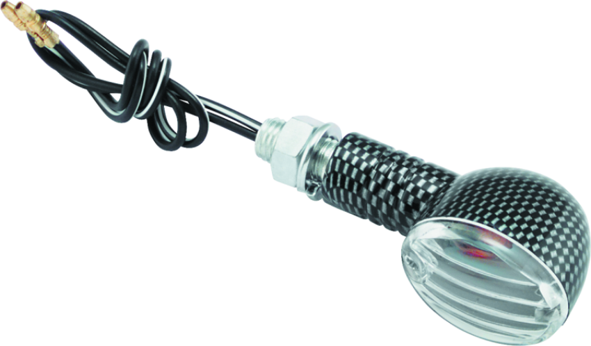 BikeMaster 266012 Ministalk Marker Light Round Carbon/Clear