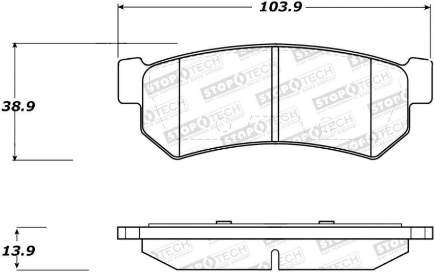 Stoptech 308.13150 Street Brake Pads - Front