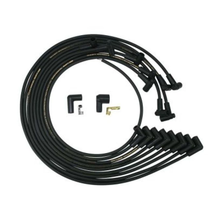 Moroso 9867M Small Block Chevrolet Under Header Unsleeved HEI 90 Degree Mag Tune Ignition Wire Set