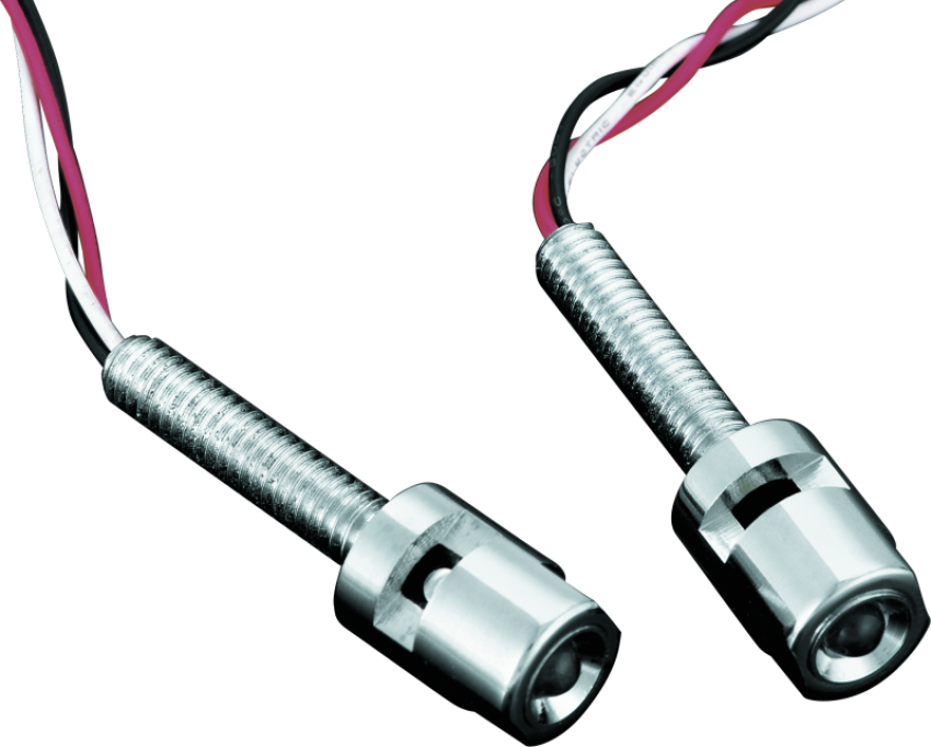 Kuryakyn 9398 LED License Plate Light With Red Accent Light Universal Chrome