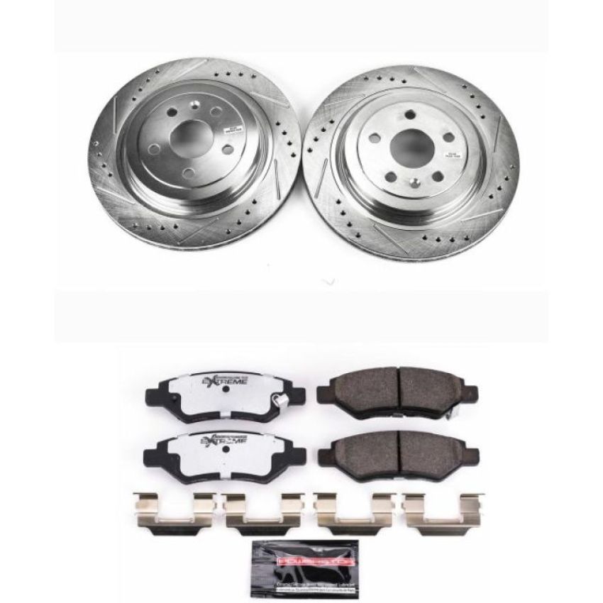 PowerStop K4723-26 Z26 Street Performance Ceramic Brake Pad and Drilled & Slotted Rotor Kit