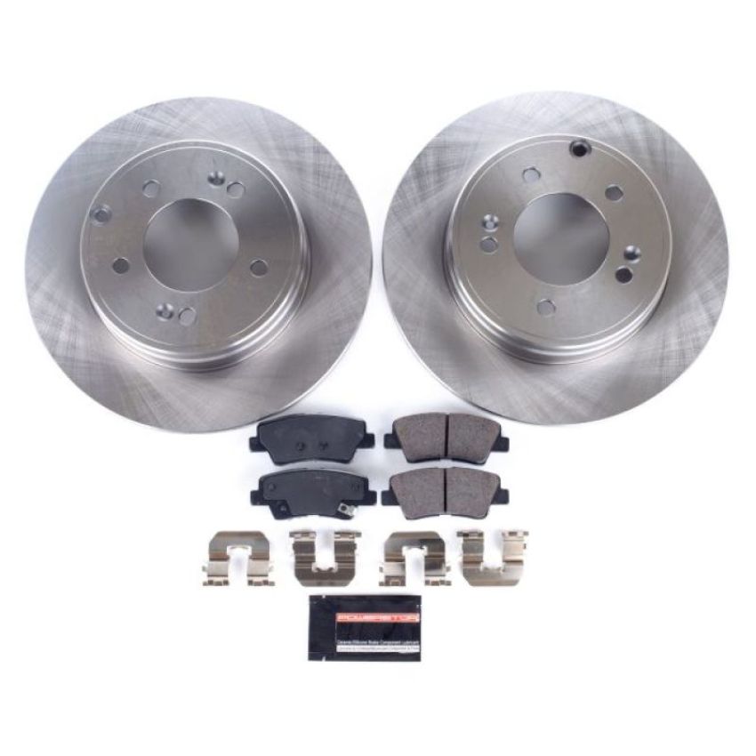 PowerStop KOE5381 OE Stock Replacement Low-Dust Ceramic Brake Pad and Rotor Kit