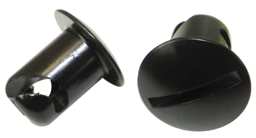 Moroso 71358 Quick Fastener - Oval Head - 7/16in x .450in - Steel - Black - 10 Pack