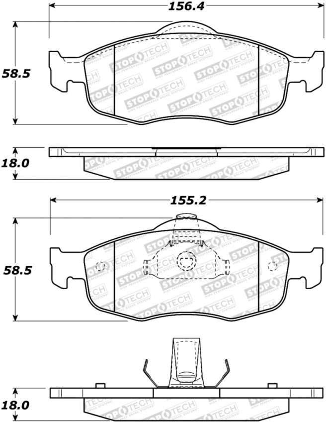 Stoptech 308.06480 Street Brake Pads