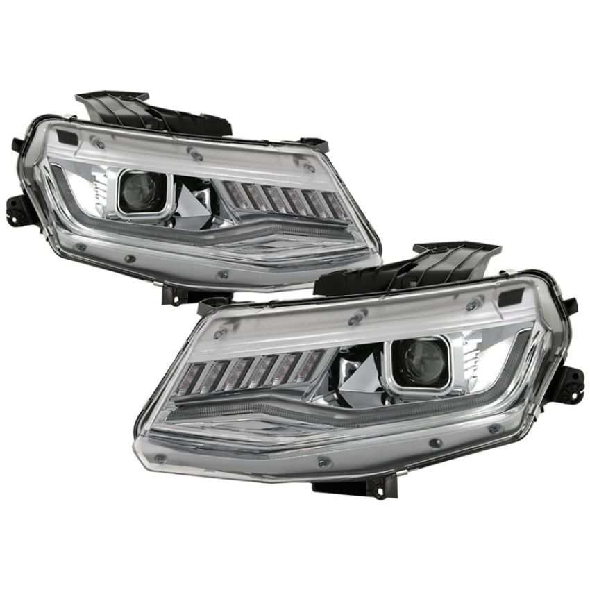 SPYDER 5087348 Projector Headlights - Sequential Turn Signal - Chrome