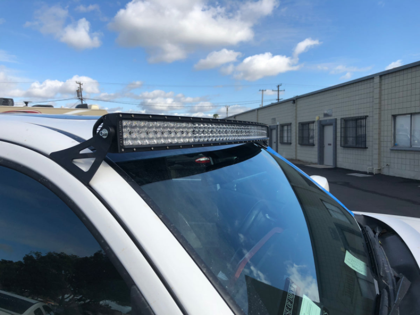 Cali Raised LED CR2463 Cali Raised 05-23 Toyota Tacoma 52 Curved Led Light Bar Roof Brackets Kit - Brackets W/ 5D Optic Os