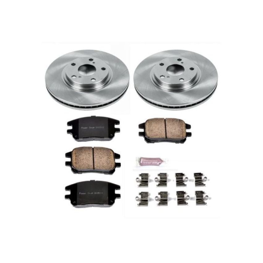 PowerStop KOE1146 OE Stock Replacement Low-Dust Ceramic Brake Pad and Rotor Kit