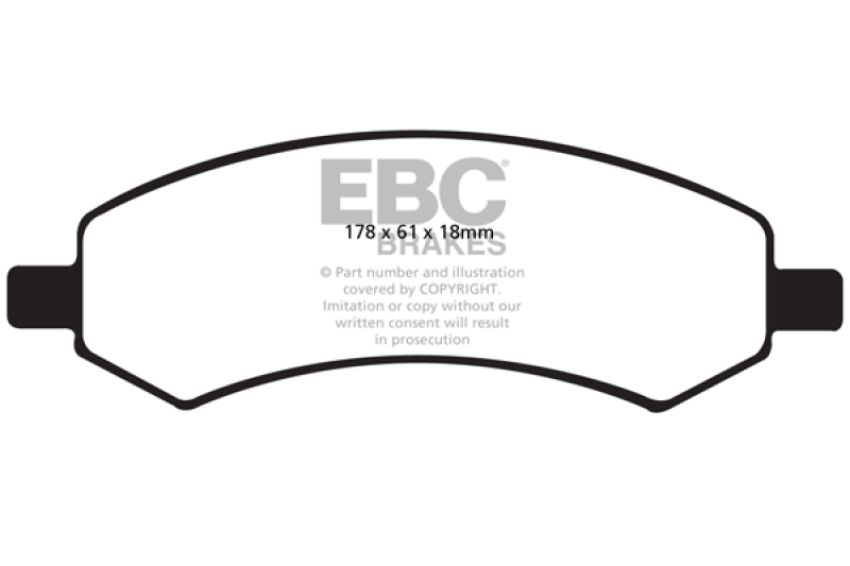 EBC Brakes DP61738 6000 Series Greenstuff Truck/SUV Brakes Disc Pads