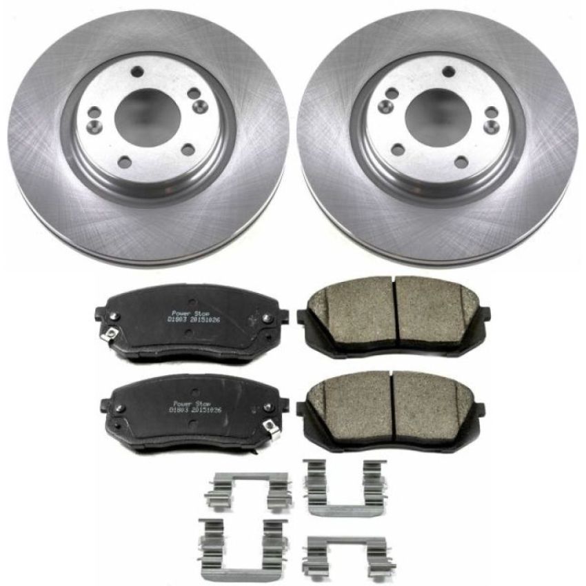 PowerStop KOE6982 OE Stock Replacement Low-Dust Ceramic Brake Pad and Rotor Kit