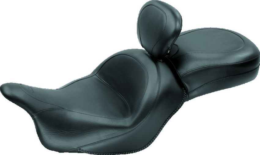 Mustang Motorcycle 79635 Mustang 09-13 Kawasaki Vulcan 1700 Classic Std Touring 1PC Seat w/Driver Backrest - Black