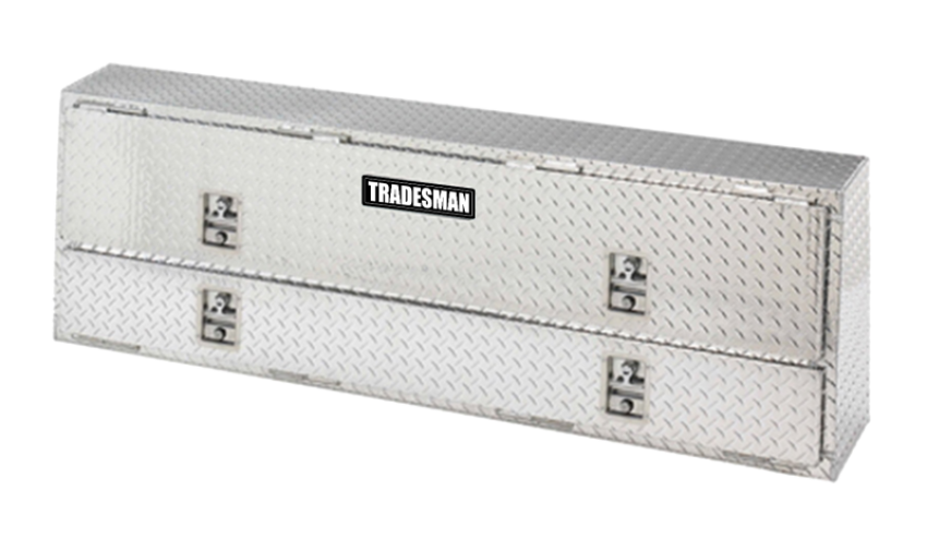 Tradesman 8272 Aluminum Professional Rail Top Mount L-Wing Box (72in.) - Brite