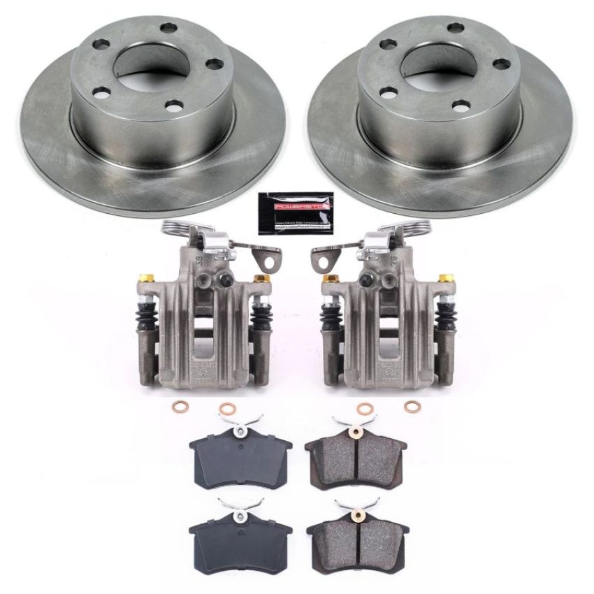 PowerStop KCOE515 OE Stock Replacement Low-Dust Ceramic Brake Pad, Rotor and Caliper Kit