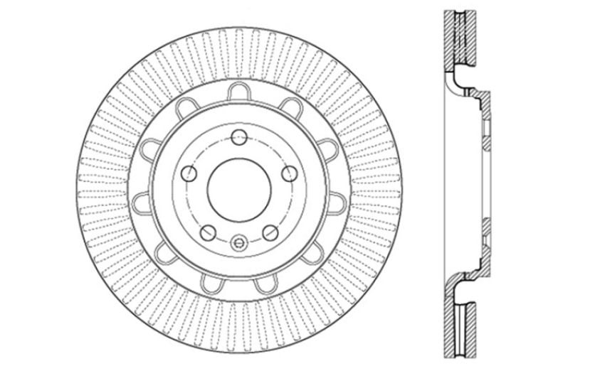 Stoptech 127.65136L Slotted & Drilled Sport Brake Rotor