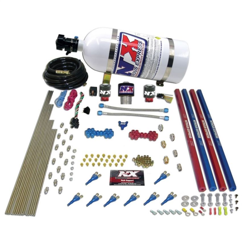 Nitrous Express 91206-12 PRO-SHK/GAS (200,300,400,500,600HP) W/ RAILS AND COMPOSITE BOTTLE