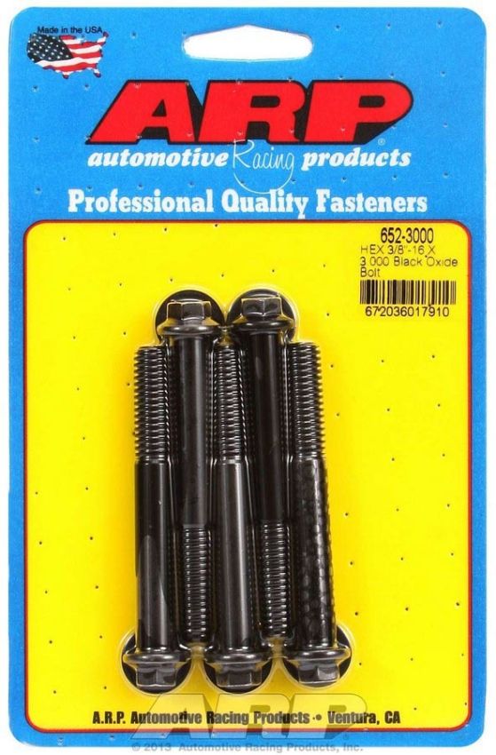 ARP ARP652-3000 Bolt Kit - 6pt. (5) 3/8-16 x 3.000