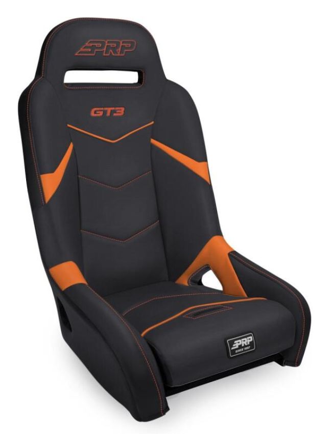 PRP Seats A7301-PORXP-207 PRP GT3 Suspension Seat - Black/Orange