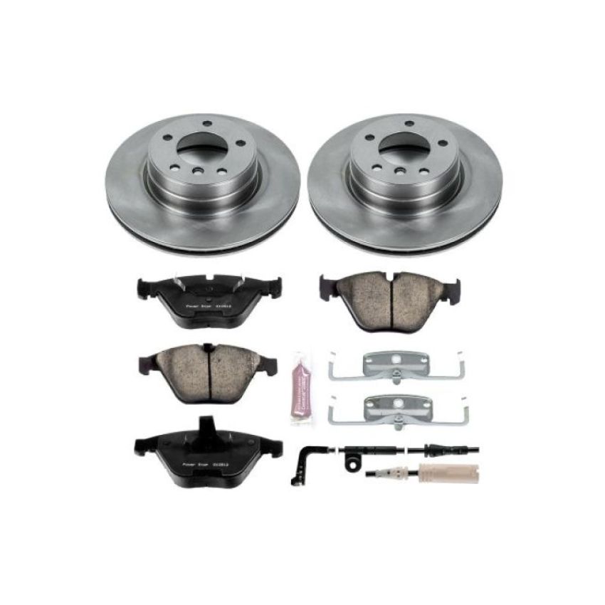 PowerStop KOE5280 OE Stock Replacement Low-Dust Ceramic Brake Pad and Rotor Kit