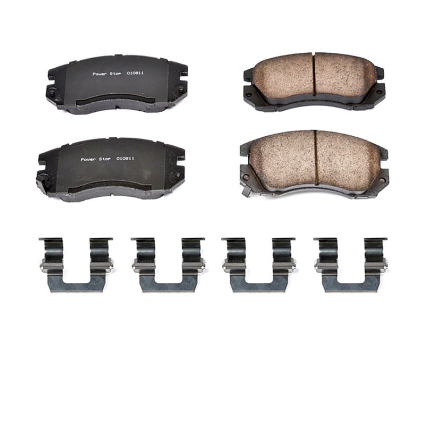 PowerStop 17-563 PowerStop - Z17 Low-Dust Ceramic Brake Pads with Hardware