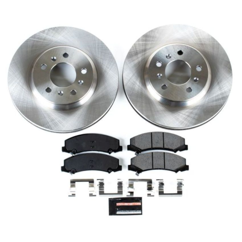 PowerStop KOE1437 OE Stock Replacement Low-Dust Ceramic Brake Pad and Rotor Kit