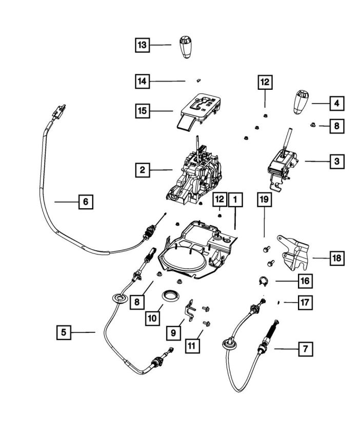 Mopar 52060462AG CABLE, TRANSFER CASE SHIFT