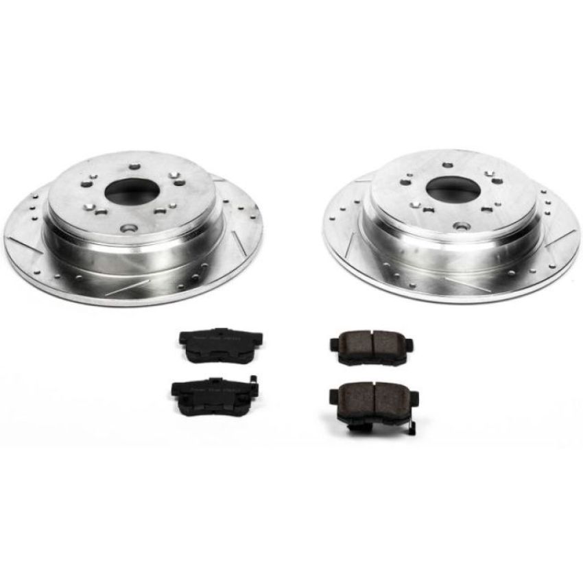 PowerStop K3098 Z23 Daily Driver Carbon-Fiber Ceramic Brake Pad and Drilled & Slotted Rotor Kit