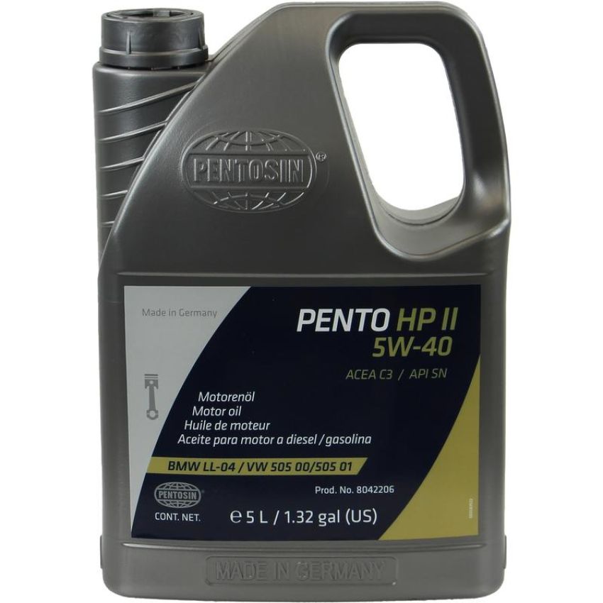 CRP PRODUCTS 8042206 Pentosin HP II 5W-40 Synthetic Motor Oil exceeds service class API SM ACEA A3,B4