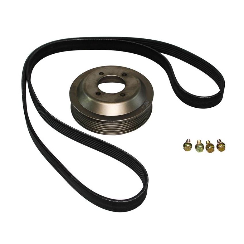 CRP PRODUCTS PKW0002 Rein Automotive Aluminum Water Pump Pulley and Belt Kit.