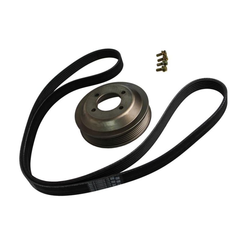 CRP PRODUCTS PKW0002 Rein Automotive Aluminum Water Pump Pulley and Belt Kit.