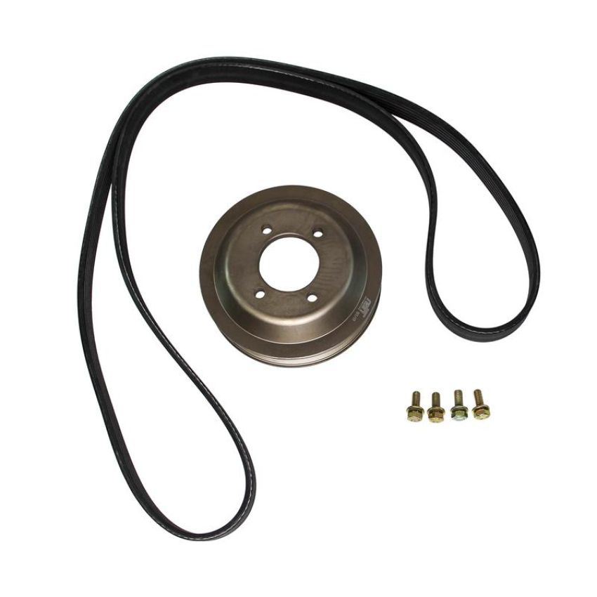 CRP PRODUCTS PKW0002 Rein Automotive Aluminum Water Pump Pulley and Belt Kit.