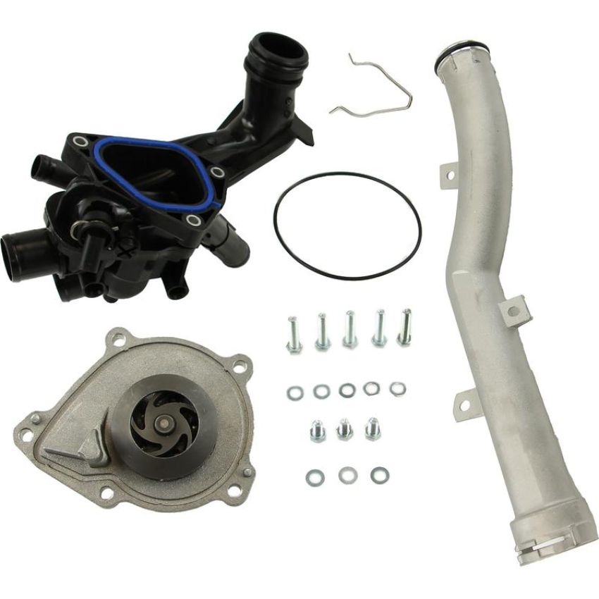 CRP PRODUCTS WPU0521 Rein Premium Quality Upgrade Water Pump Replacement Kit with Aluminum Water Pipe