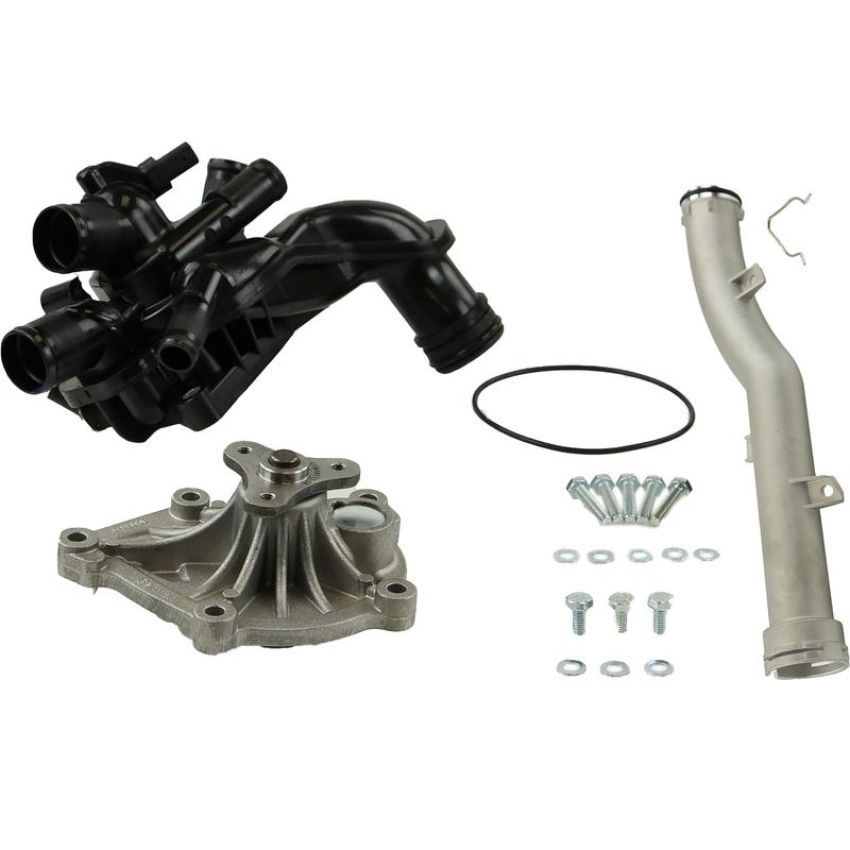 CRP PRODUCTS WPU0521 Rein Premium Quality Upgrade Water Pump Replacement Kit with Aluminum Water Pipe