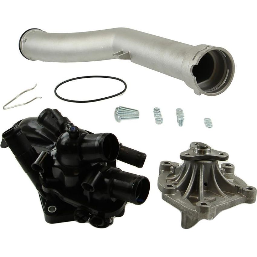 CRP PRODUCTS WPU0521 Rein Premium Quality Upgrade Water Pump Replacement Kit with Aluminum Water Pipe