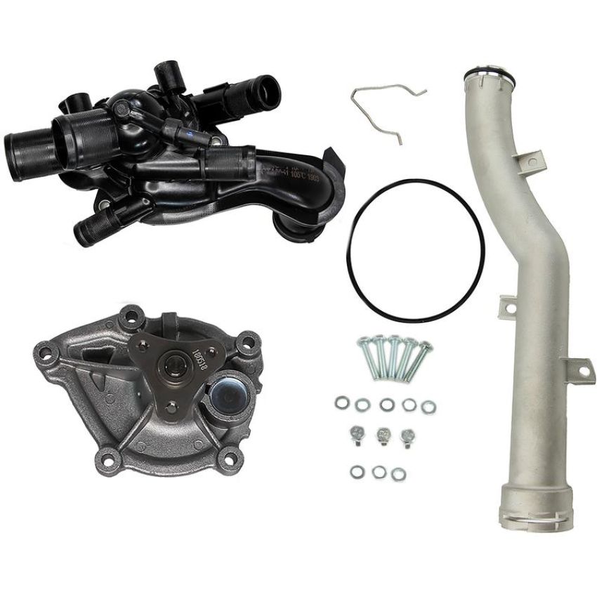 CRP PRODUCTS WPU0521 Rein Premium Quality Upgrade Water Pump Replacement Kit with Aluminum Water Pipe