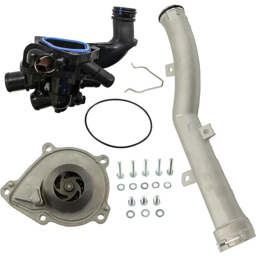 CRP PRODUCTS WPU0522 Rein Premium Quality Upgrade Water Pump Replacement Kit with Aluminum Water Pipe
