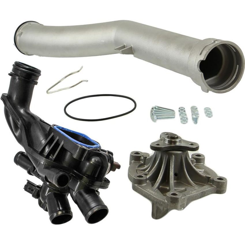 CRP PRODUCTS WPU0522 Rein Premium Quality Upgrade Water Pump Replacement Kit with Aluminum Water Pipe