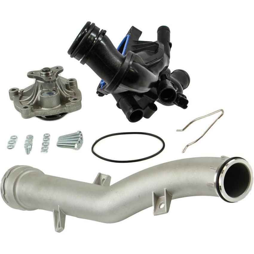 CRP PRODUCTS WPU0522 Rein Premium Quality Upgrade Water Pump Replacement Kit with Aluminum Water Pipe
