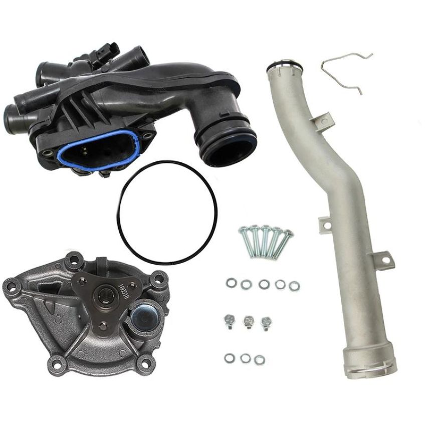 CRP PRODUCTS WPU0522 Rein Premium Quality Upgrade Water Pump Replacement Kit with Aluminum Water Pipe