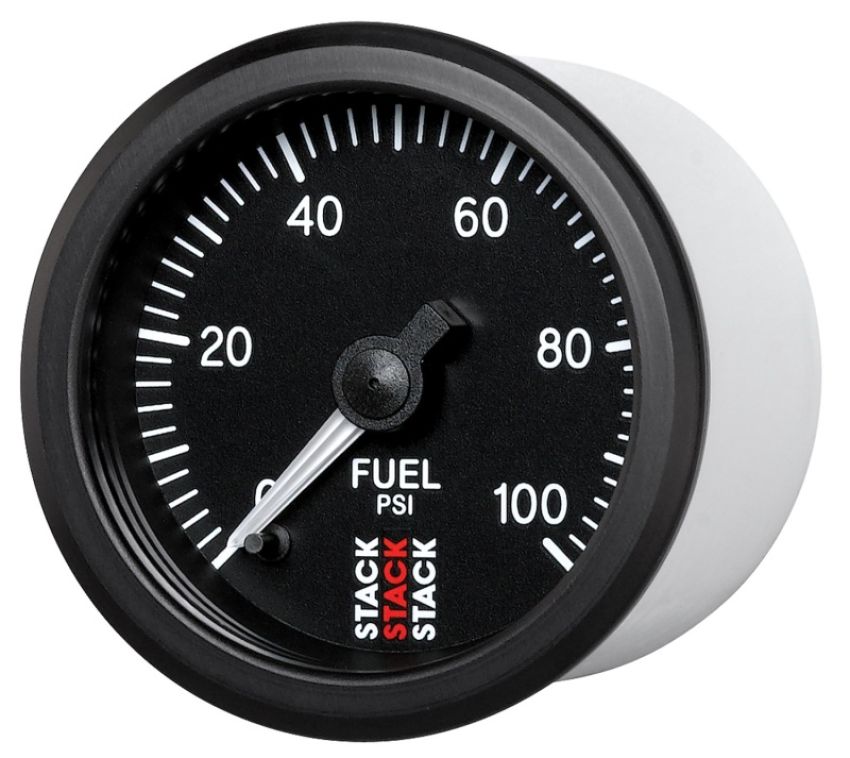 AutoMeter ST3306 Stack 52mm 0-100 PSI 1/8in NPTF Male Pro Stepper Motor Fuel Pressure Gauge - Black