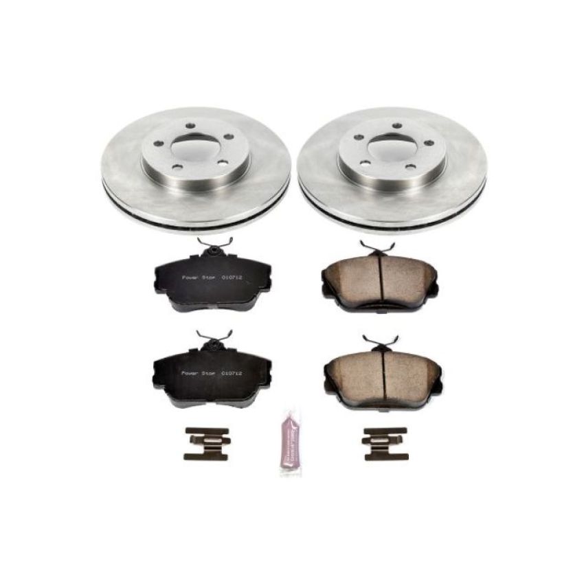 PowerStop KOE5406 OE Stock Replacement Low-Dust Ceramic Brake Pad and Rotor Kit
