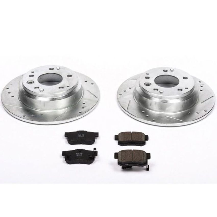 PowerStop K709 Z23 Daily Driver Carbon-Fiber Ceramic Brake Pad and Drilled & Slotted Rotor Kit