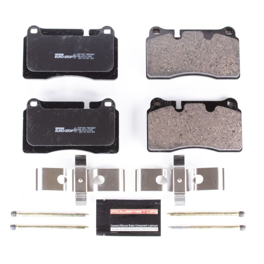 PowerStop ESP1185 EuroStop ECE-R90 Certified Brake Pad Set