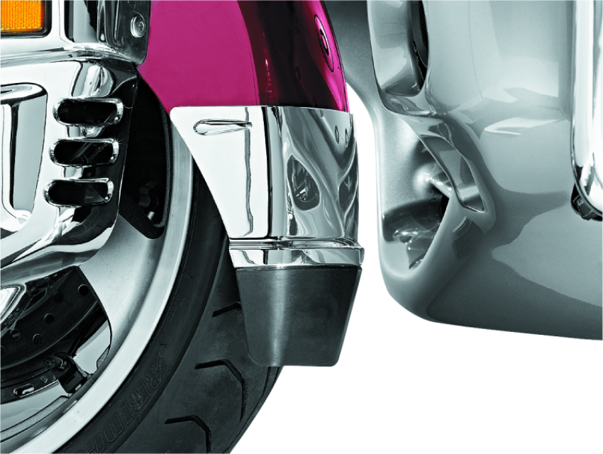 Kuryakyn 7352 Front Fender Extension With Mud Flap 01-17 Honda GL1800 Chrome
