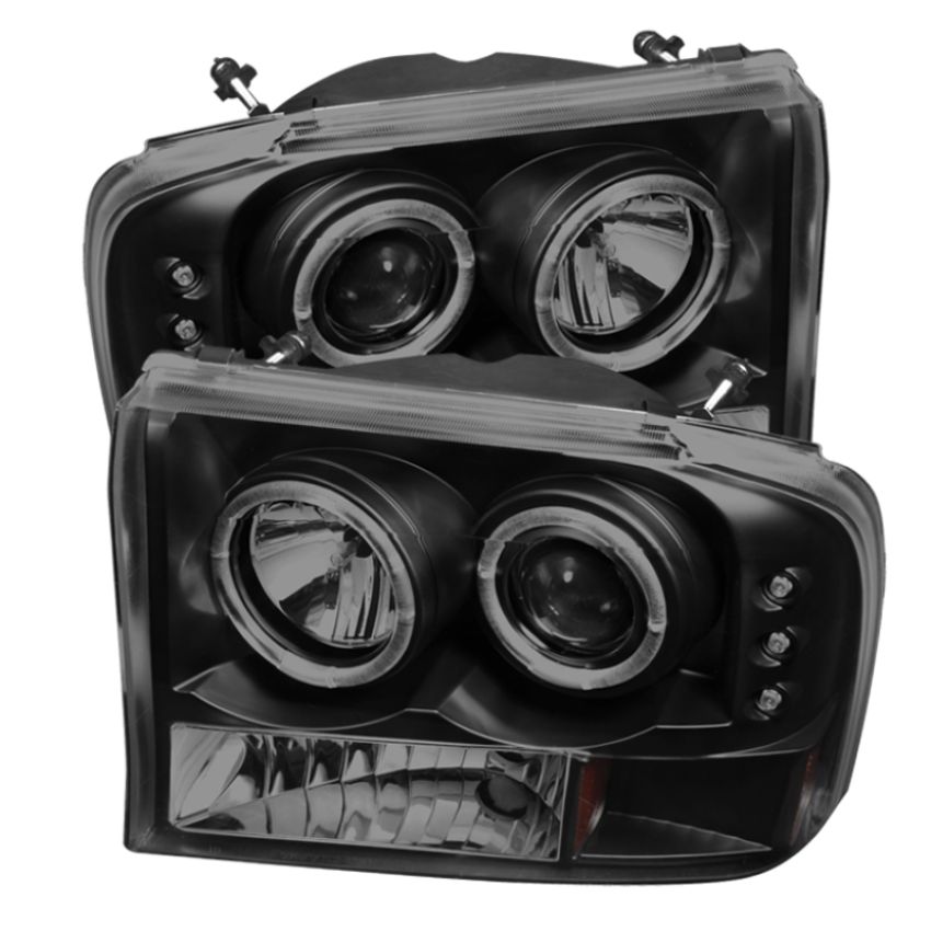 SPYDER 5078452 1PC Projector Headlights - Version 2 - LED Halo - Black Smoke