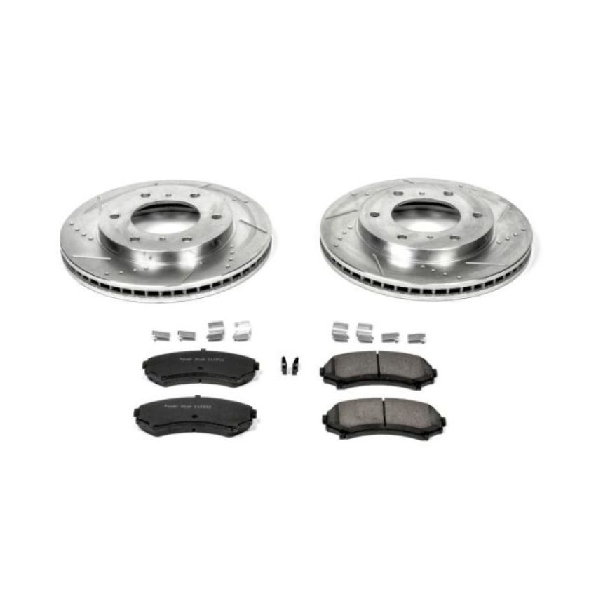 PowerStop K148 Z23 Daily Driver Carbon-Fiber Ceramic Brake Pad and Drilled & Slotted Rotor Kit