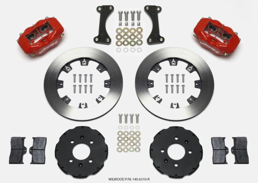 Wilwood 140-6310-R Forged Dynalite Front Hat Kit 12.19in Red 90-99 Civic w/240 mm Disc