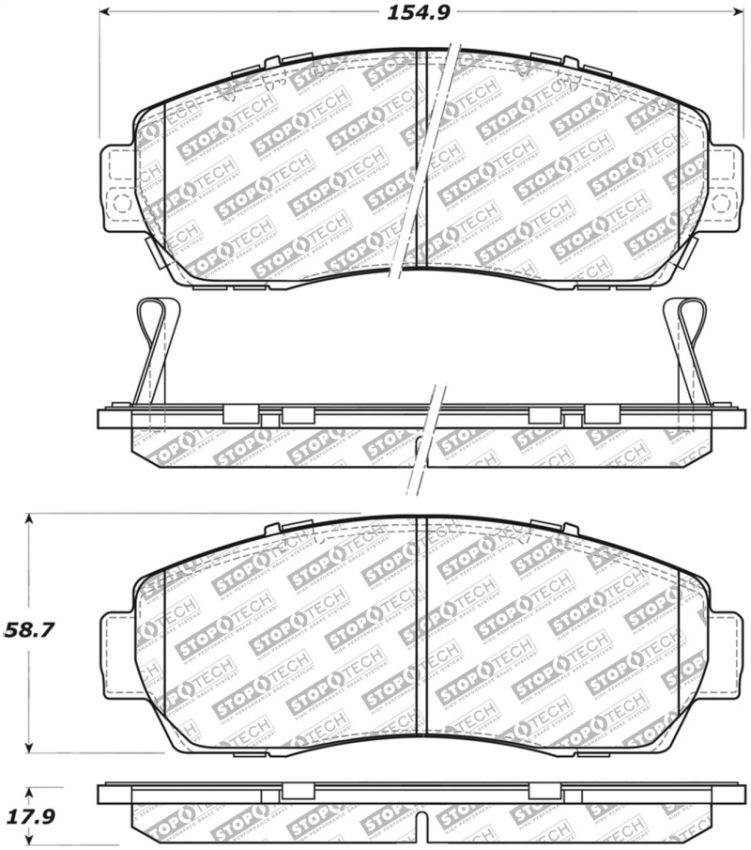 Stoptech 305.10890 Street Select Brake Pads